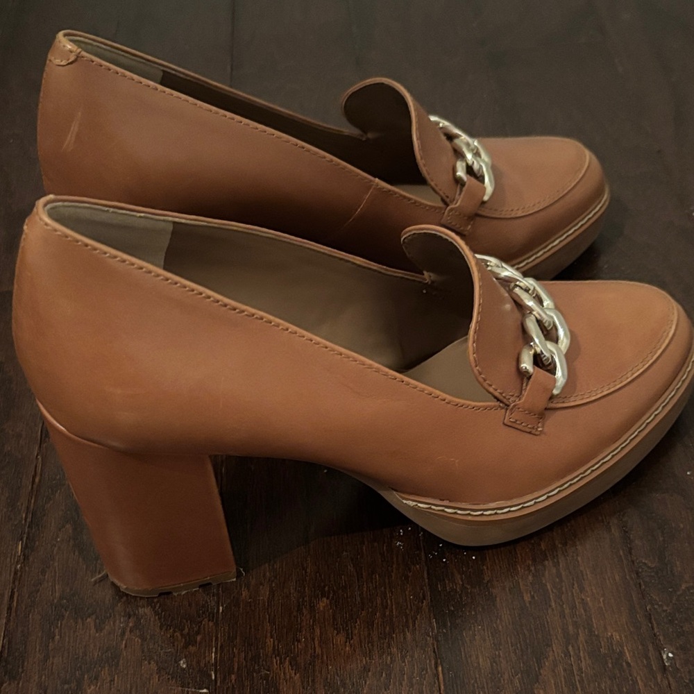 Naturalizer Brown Block Heel Loafers